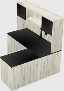 L-shaped office desk