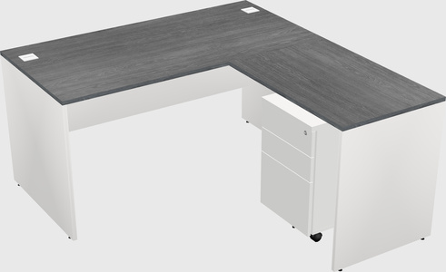 L-shaped office desk