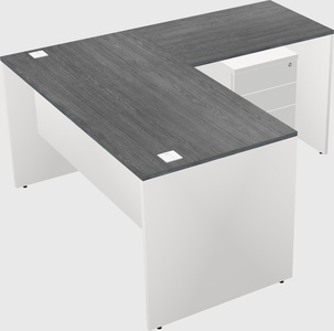 L-shaped office desk