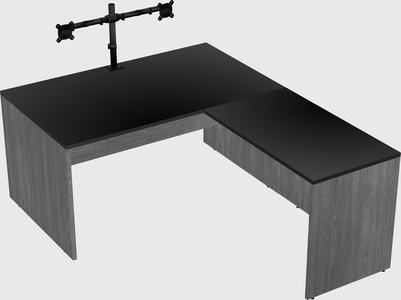 L-shaped office desk