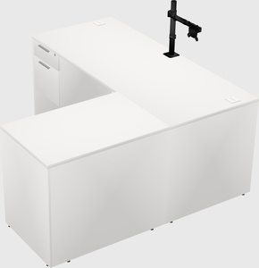 L-shaped office desk