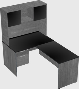 L-shaped office desk