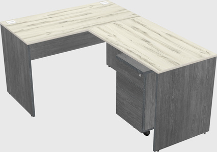 L-shaped office desk