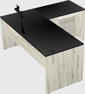 L-shaped office desk