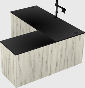 L-shaped office desk