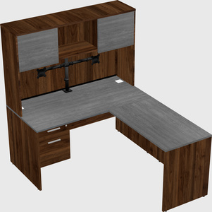 L-shaped office desk