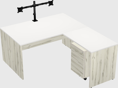 L-shaped office desk