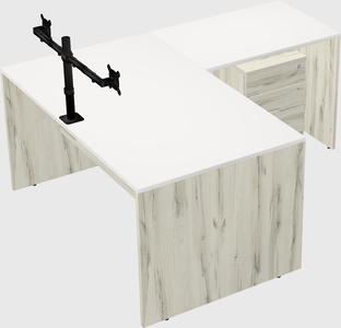 L-shaped office desk