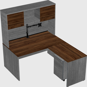 L-shaped office desk