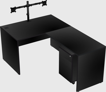 L-shaped office desk
