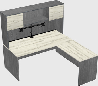 L-shaped office desk