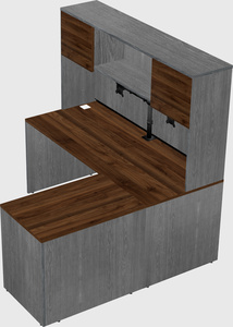 L-shaped office desk