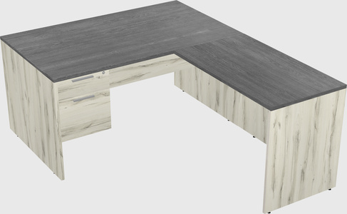 L-shaped office desk