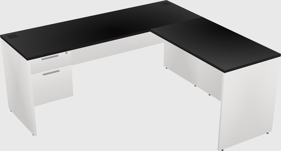 L-shaped office desk