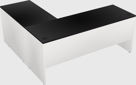 L-shaped office desk