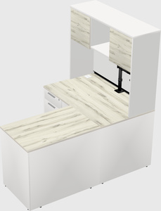 L-shaped office desk