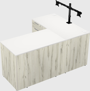 L-shaped office desk