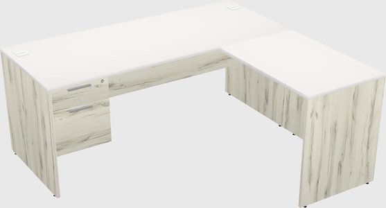 L-shaped office desk