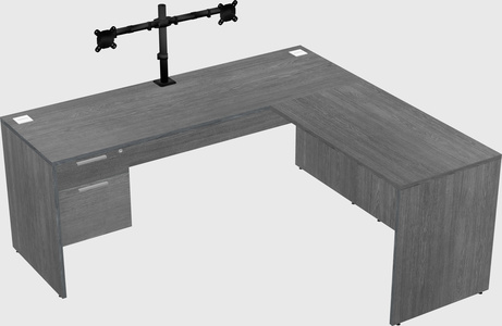 L-shaped office desk