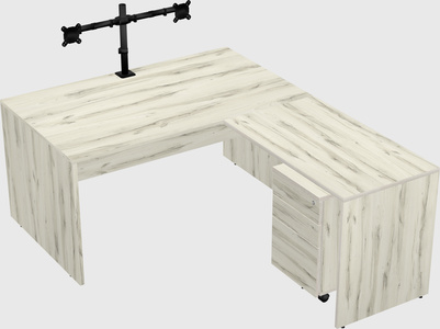 L-shaped office desk