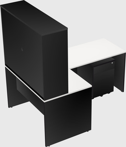 L-shaped office desk