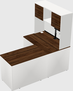 L-shaped office desk