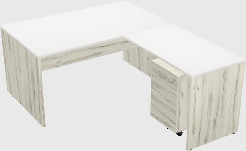 L-shaped office desk
