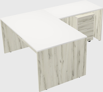 L-shaped office desk