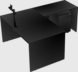 L-shaped office desk