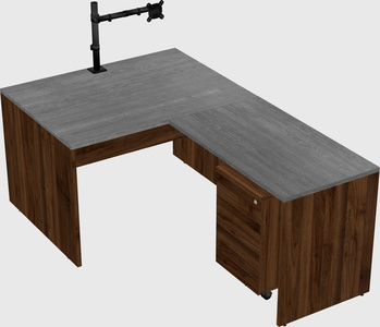 L-shaped office desk