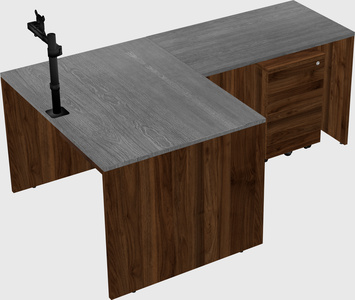 L-shaped office desk