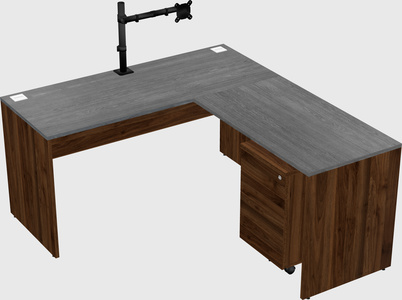 L-shaped office desk