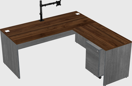 L-shaped office desk