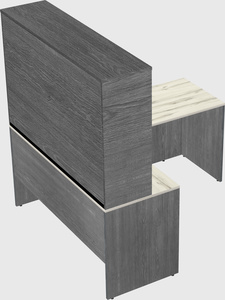 L-shaped office desk