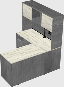 L-shaped office desk