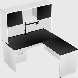 L-shaped office desk