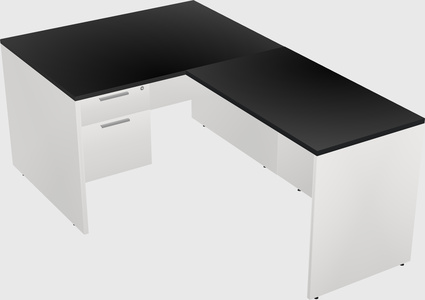 L-shaped office desk