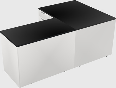 L-shaped office desk