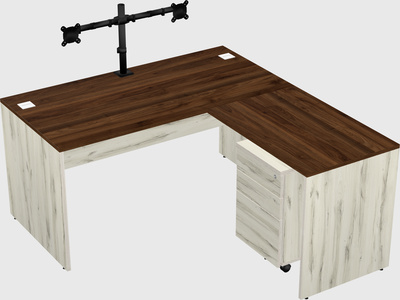 L-shaped office desk