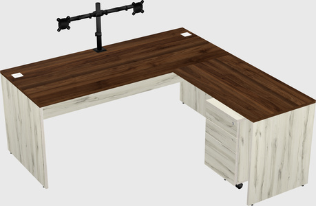 L-shaped office desk