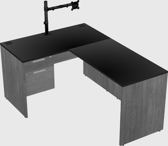 L-shaped office desk