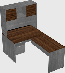 L-shaped office desk