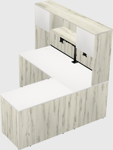 L-shaped office desk