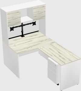 L-shaped office desk