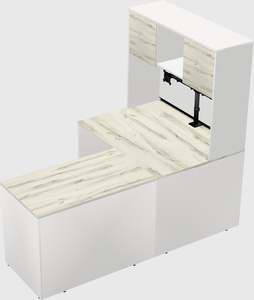 L-shaped office desk