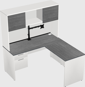 L-shaped office desk