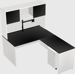 L-shaped office desk
