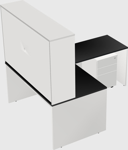 L-shaped office desk