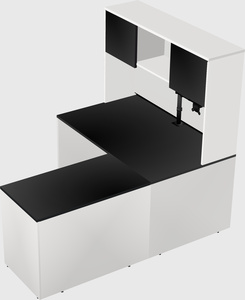 L-shaped office desk