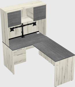 L-shaped office desk
